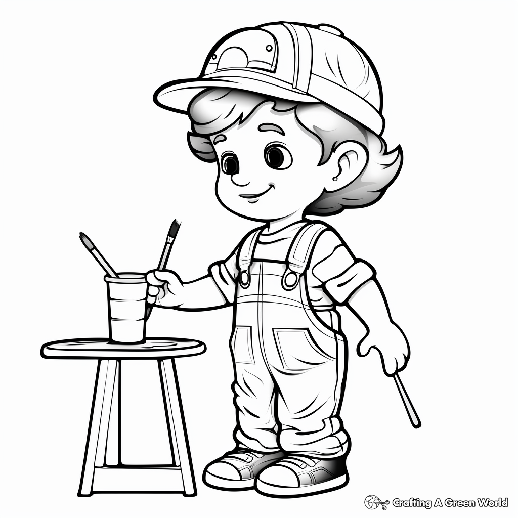 Overalls coloring pages