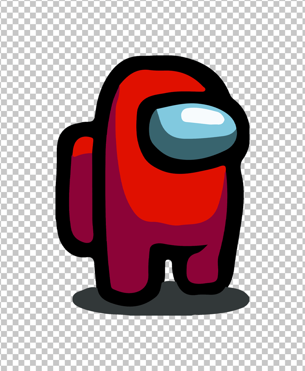 Red among us character png image