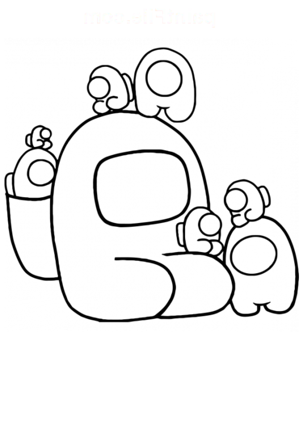 Free printable among us game coloring page sheet and picture for adults and kids girls and boys