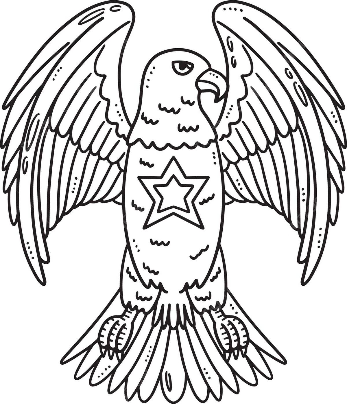 American eagle isolated coloring page for kids coloring page vector decoration day vector coloring page vector decoration day png and vector with transparent background for free download