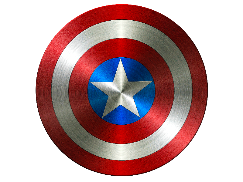 Captain america shield png isolated