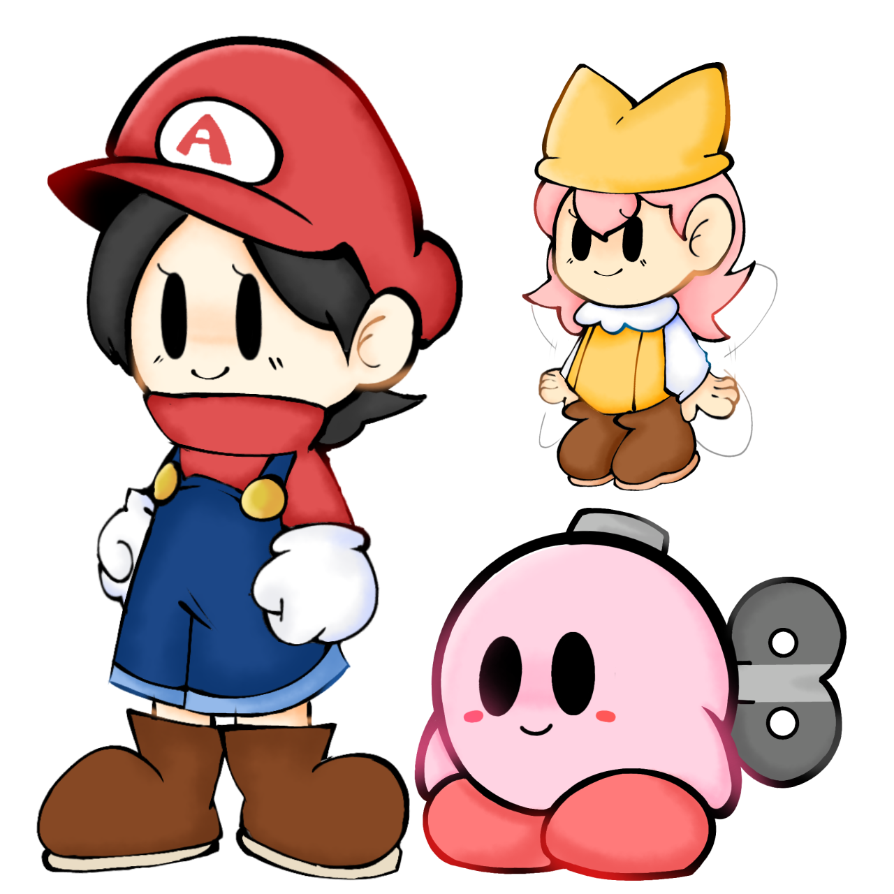 My pmtok x kirby crossover art rkirby