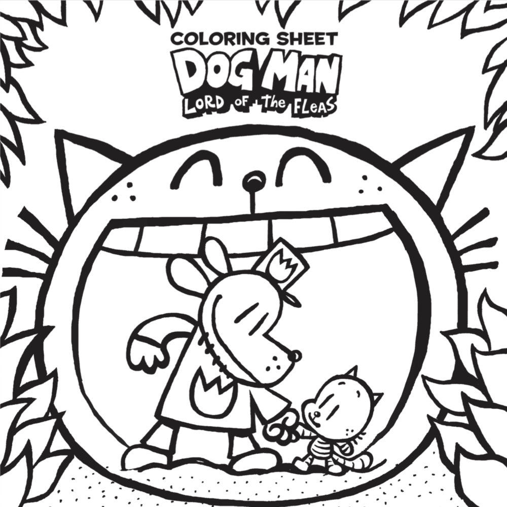 Dog man lord of the fleas coloring sheet how to memorize things coloring pages fleas