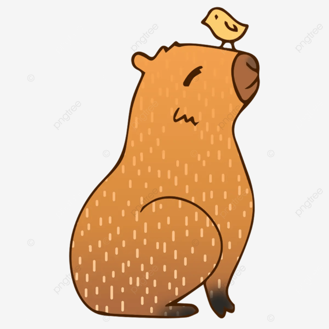 Lovely capybara capybara lovely brown png transparent clipart image and psd file for free download