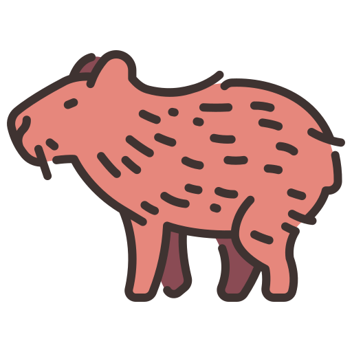 Capybara maxicons lineal color icon