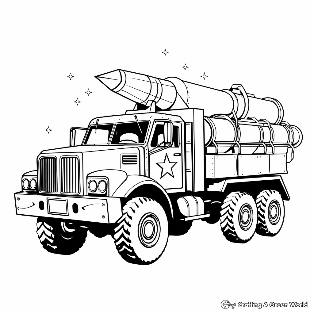 Army truck coloring pages