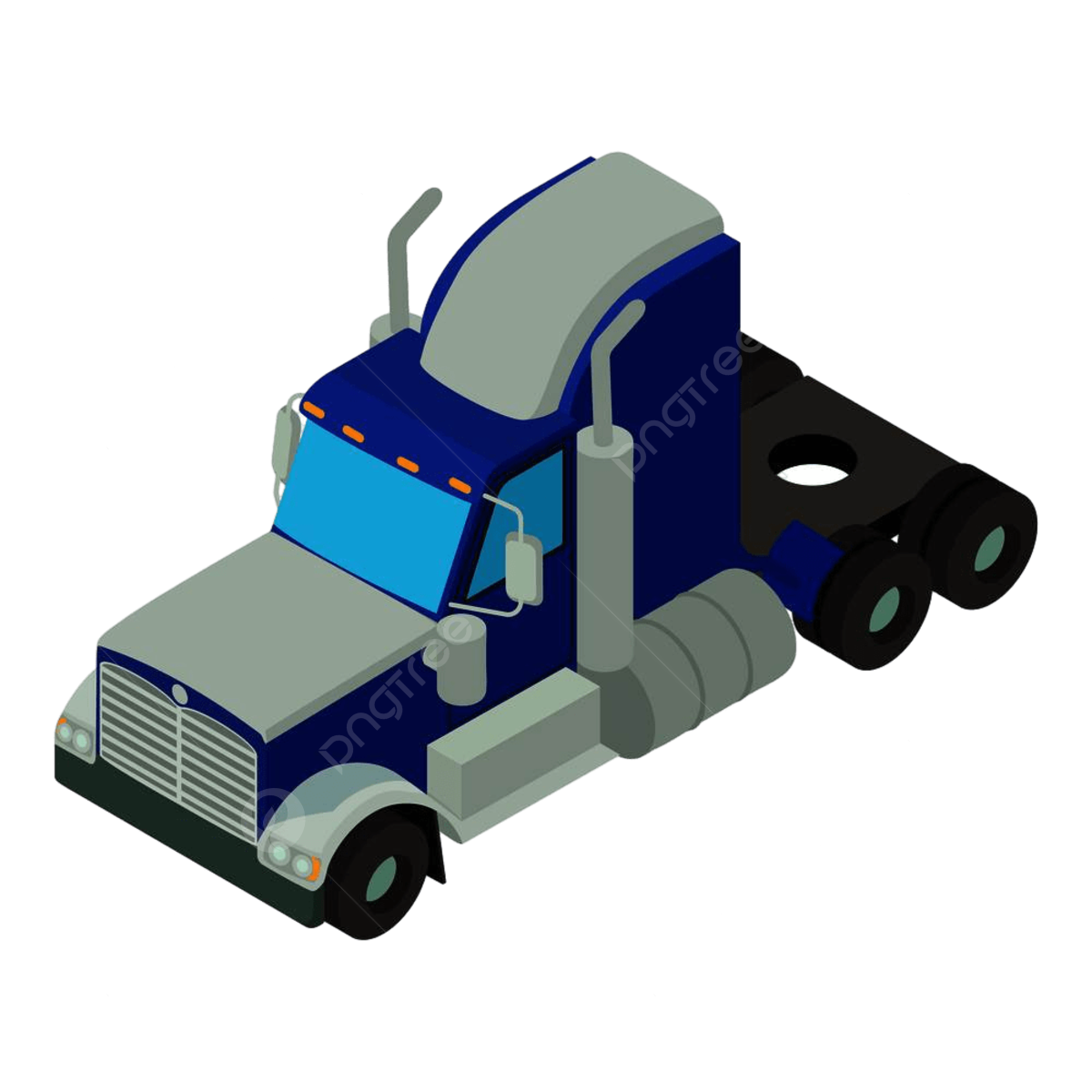 Isometric truck vector hd images truck body icon logo isometric truck mechanic wheel png image for free download