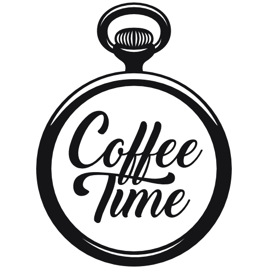 Coffee time clock sticker