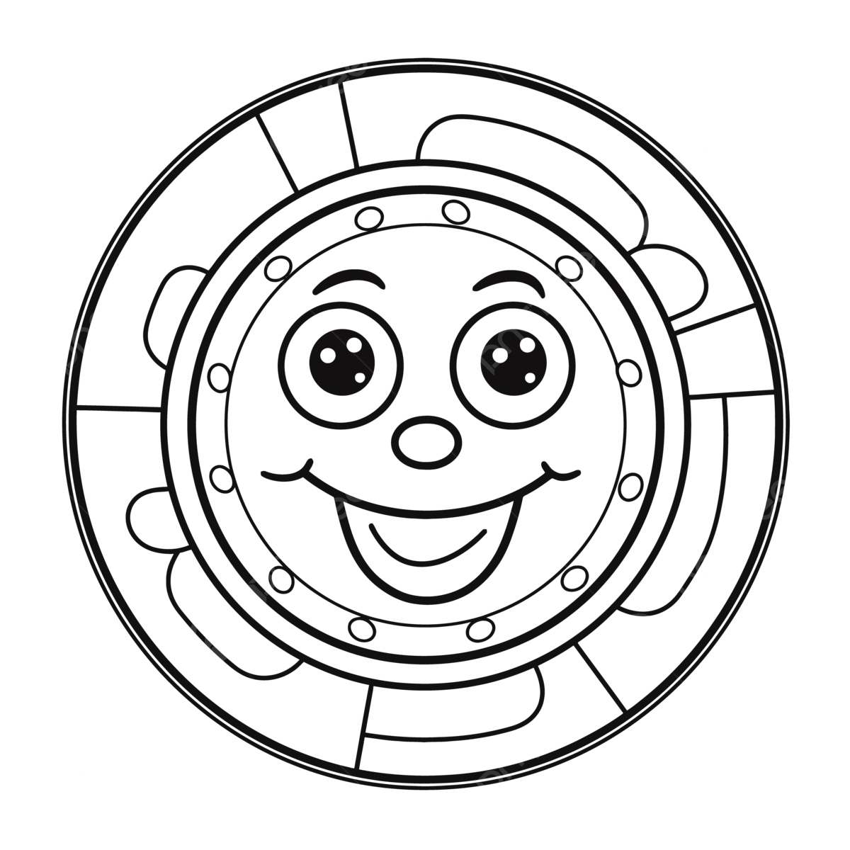 Thomas the train smiley face wheel coloring pages outline sketch drawing vector wheel drawing wheel outline wheel sketch png and vector with transparent background for free download