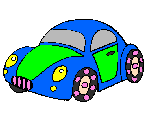 Colored page toy car painted by mariliza