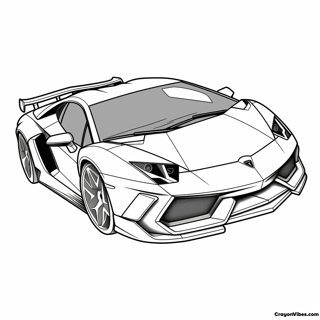 Lamborghini coloring pages free printables for kids and adults