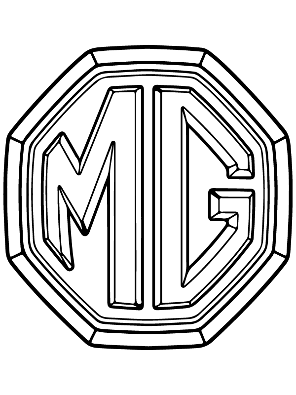 Mg car logo coloring page