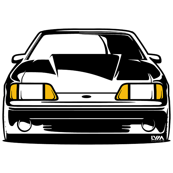 Foxbody ford mustang gt jigsaw puzzle by larry hart
