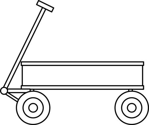 Red wagon coloring page free printable coloring pages