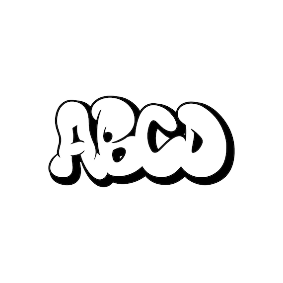 Graffiti alphabet bubble alphabet graffiti bubble in eps svg png graffiti