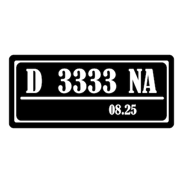 Premium vector indonesian vehicle number plates icon vector design template