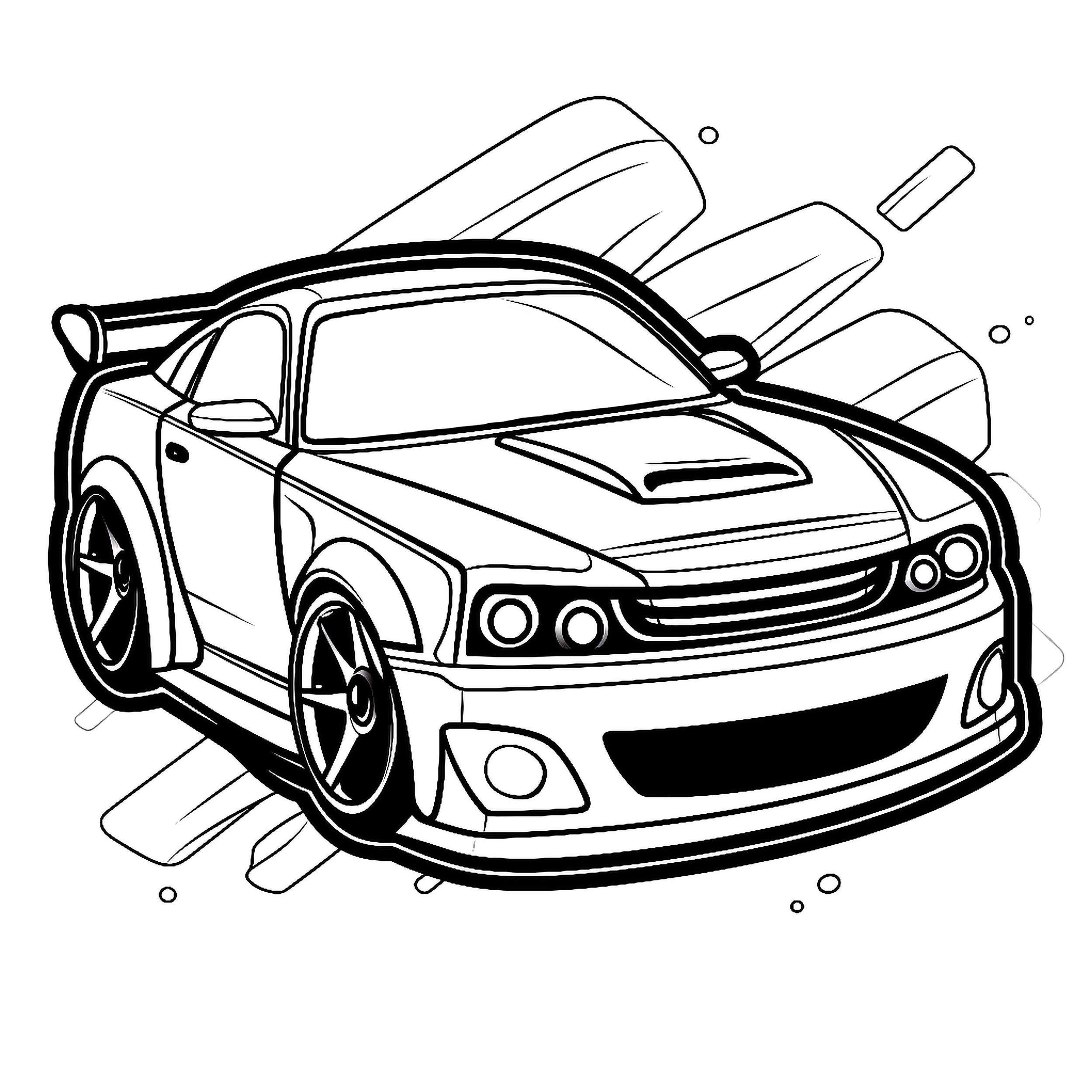 Car coloring page