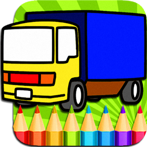Truck and car coloring book