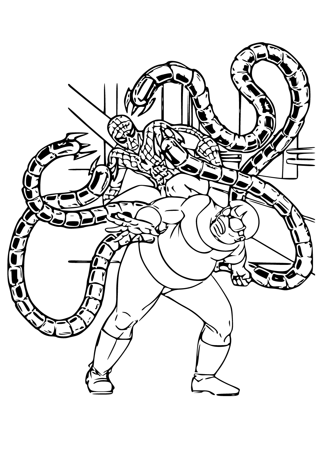 Desenho e imagem homem aranha tentãculos para colorir e imprimir grãtis para adultos e crianãas meninas e meninos
