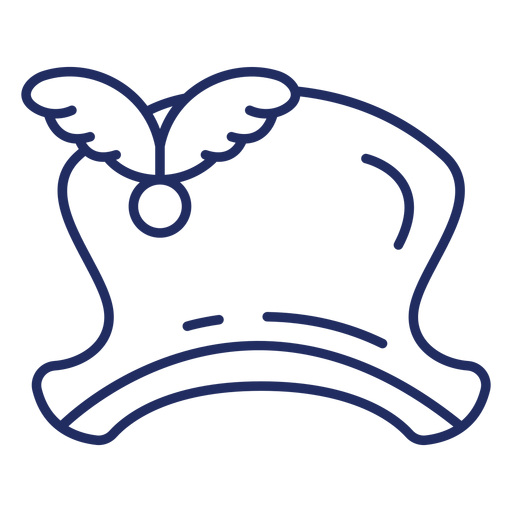 Design png e svg de chapãu de pirata achatado para camisetas
