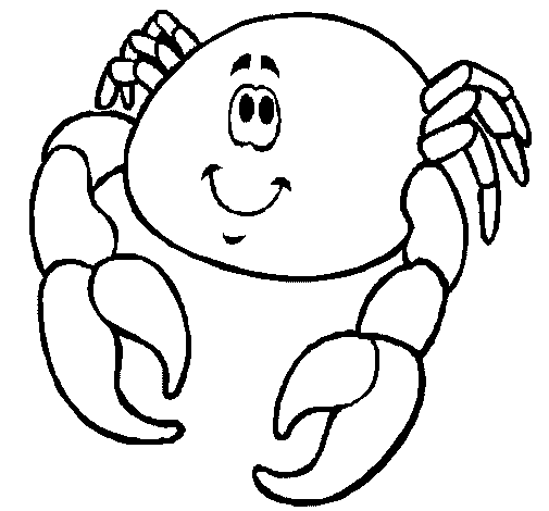 Desenho de caranguejo para colorir