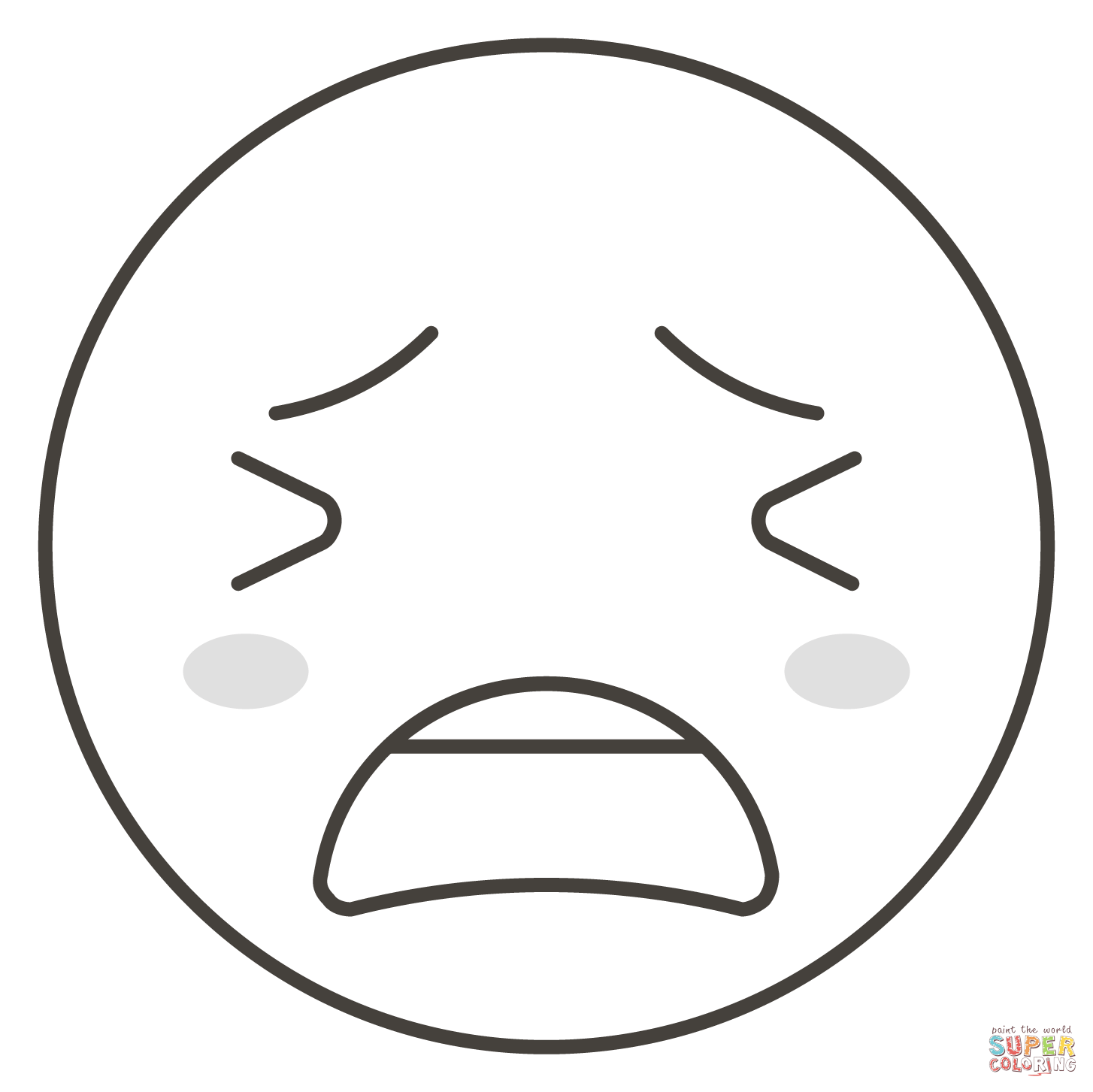 Tired face coloring page free printable coloring pages