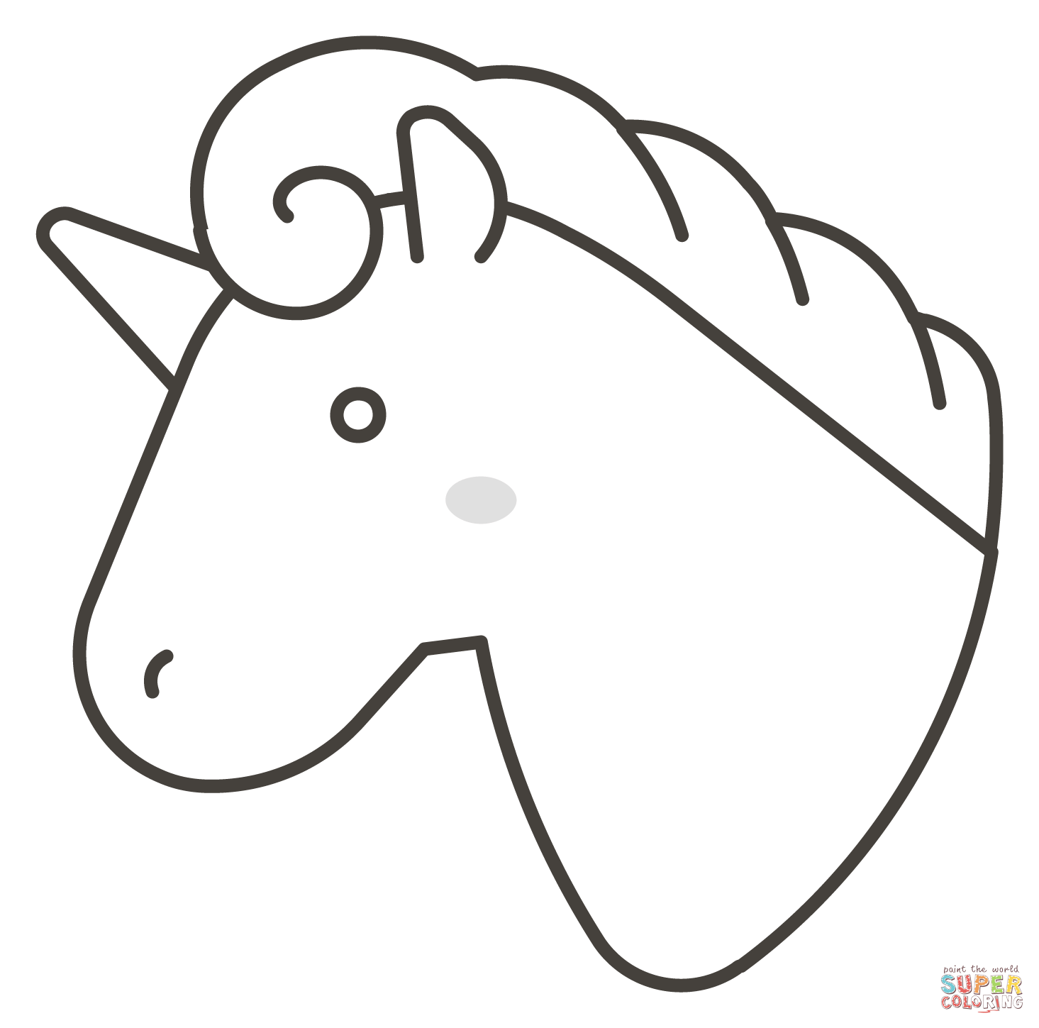Dibujo de cara de unicornio para colorear dibujos para colorear imprimir gratis