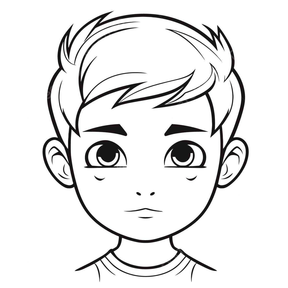 Boy s face outline coloring page sketch drawing vector wing drawing face drawing ring drawing png and vector with transparent background for free download