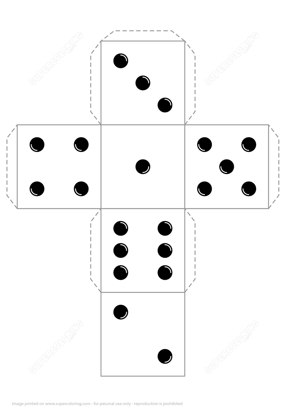 Classic printable paper dice template free printable papercraft templates templates printable free free printable crafts printable paper