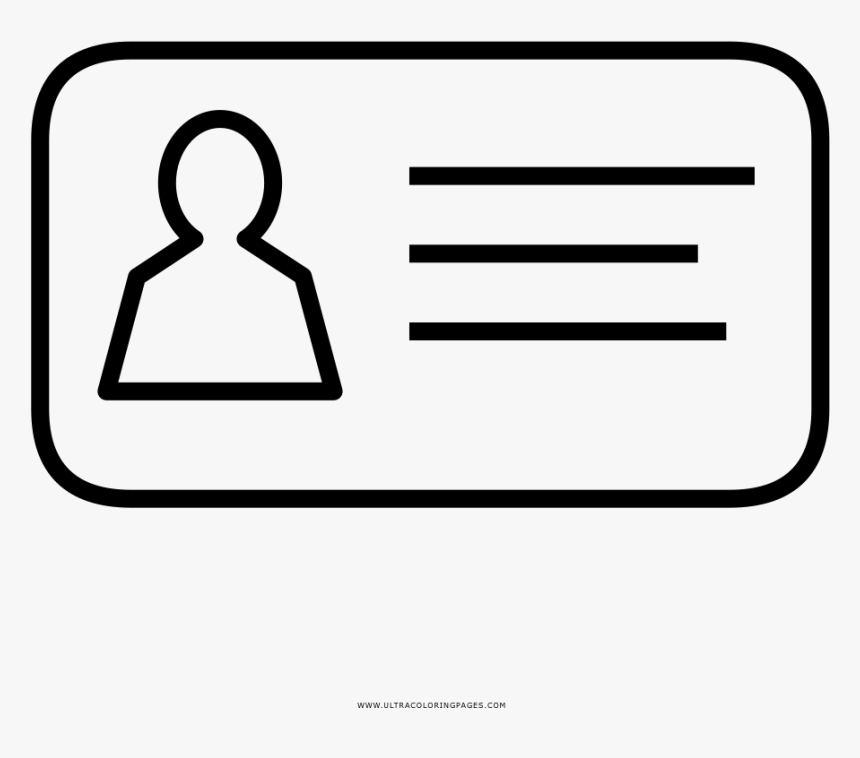Id card coloring page hd png download