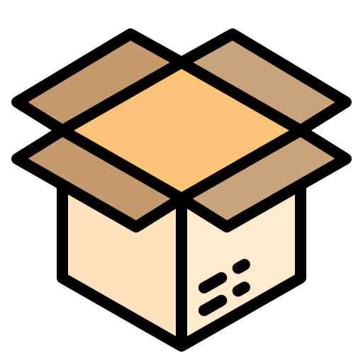 Open box srip lineal color icon