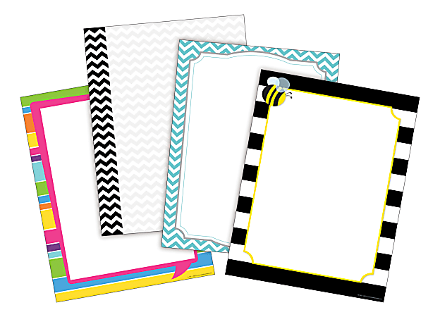 Barker creek design puter paper set letter paper size chevron stripes sheets
