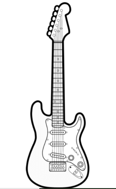 Wooden rose engraved guitar steps with pictures