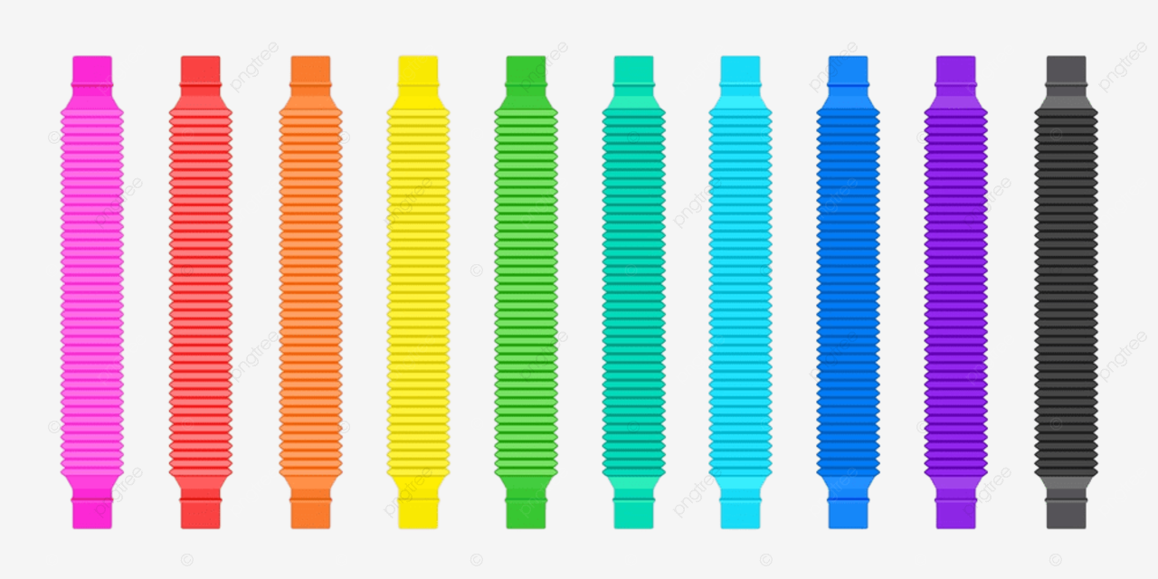 Corrugated clipart png images corrugated flexible pop pipes rainbow crimp color png image for free download