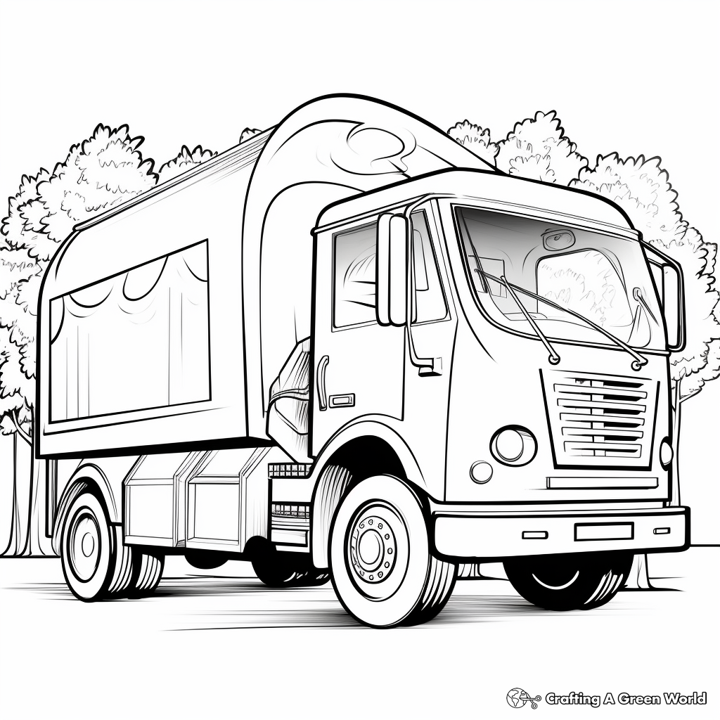 Recycling truck coloring pages
