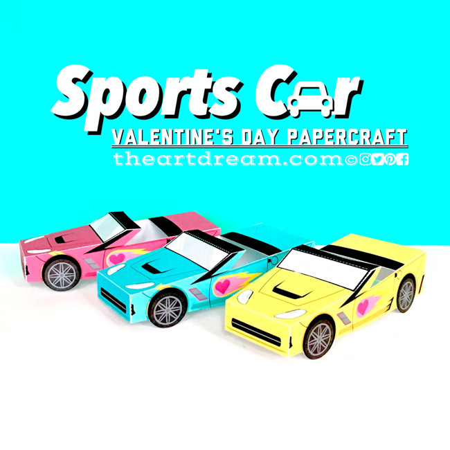 Sports cars papercraft