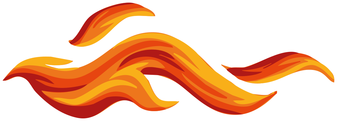 Racing flame car decal