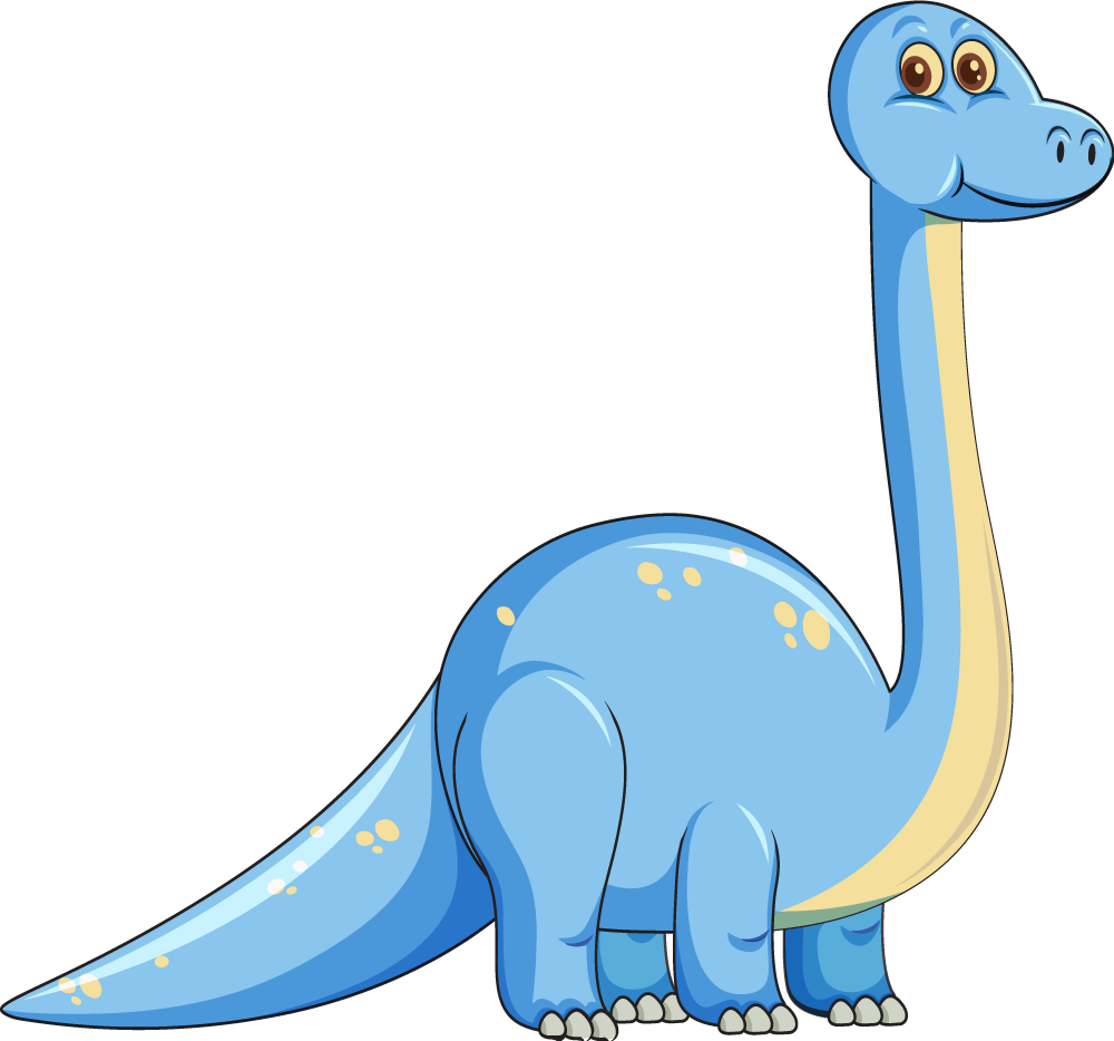 Cute blue dinosaur with beige spot kids sticker