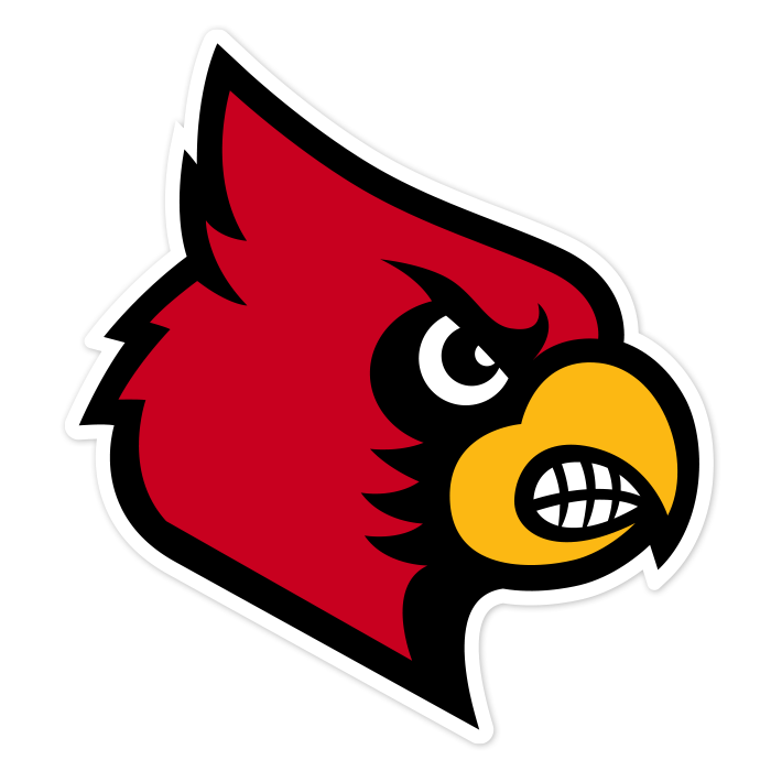 Louisville cardinals ncaa logo sticker