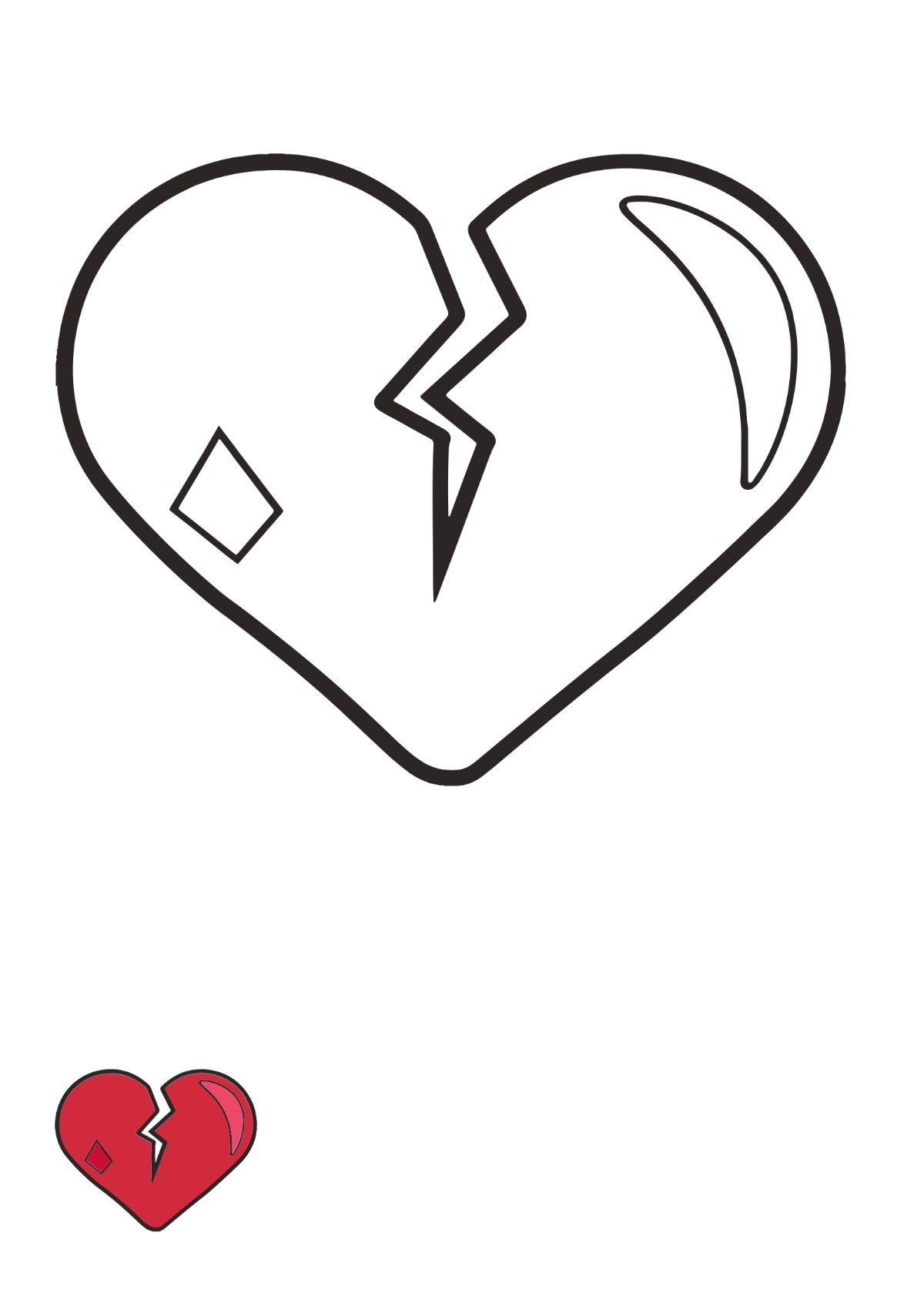 Free heart coloring page s examples