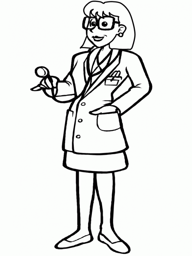 Coloring page doctor jobs â printable coloring pages