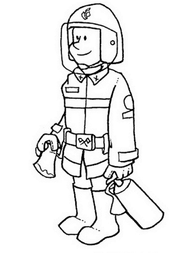 Coloring page firefighter jobs â printable coloring pages