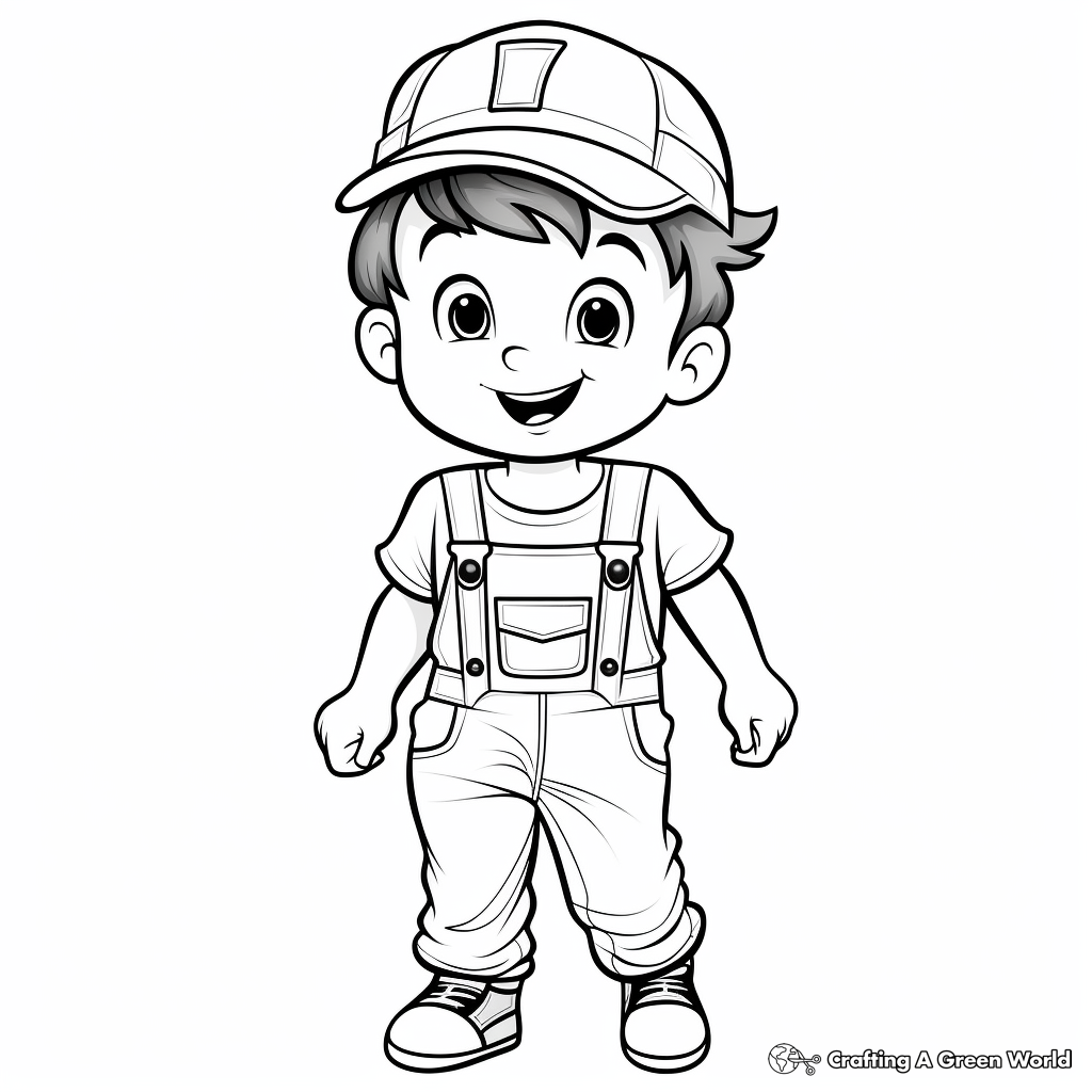 Overalls coloring pages