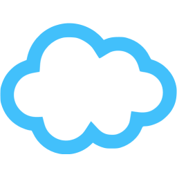 Caribbean blue cloud icon