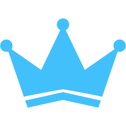 Caribbean blue crown icon