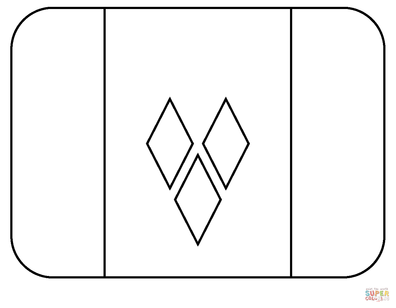 Flag of st vincent grenadines emoji coloring page free printable coloring pages
