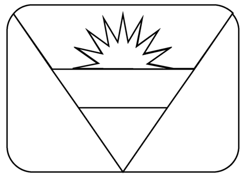Flag of antigua barbuda emoji coloring page free printable coloring pages