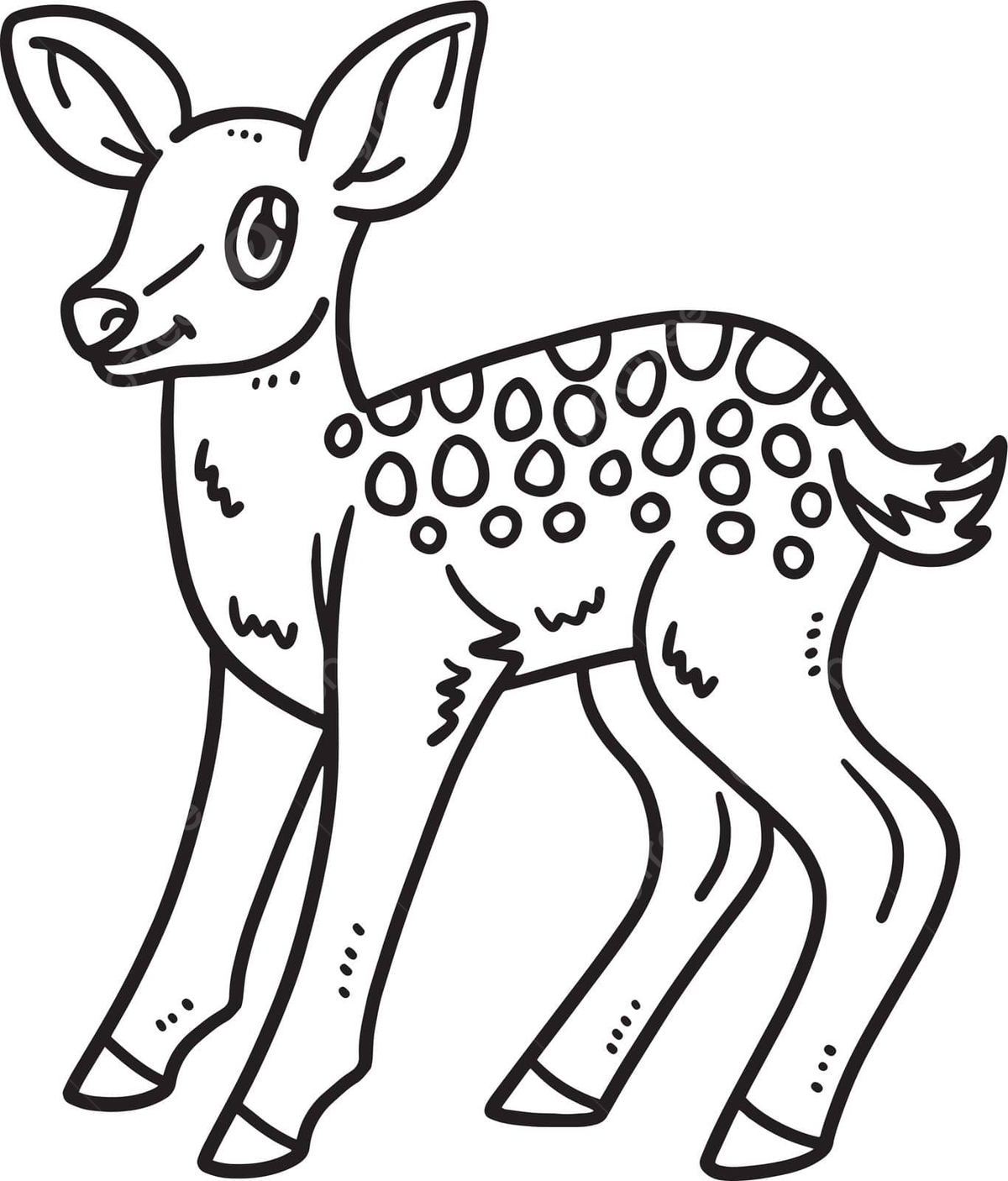 Baby deer isolated coloring page for kids coloring book mammal colour vector book drawing deer drawing baby drawing png and vector with transparent background for free download