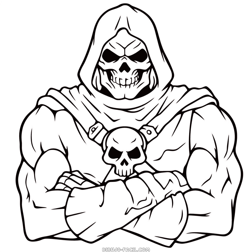 Dibujo fãcil de skeletor amos del universo dibujo facil