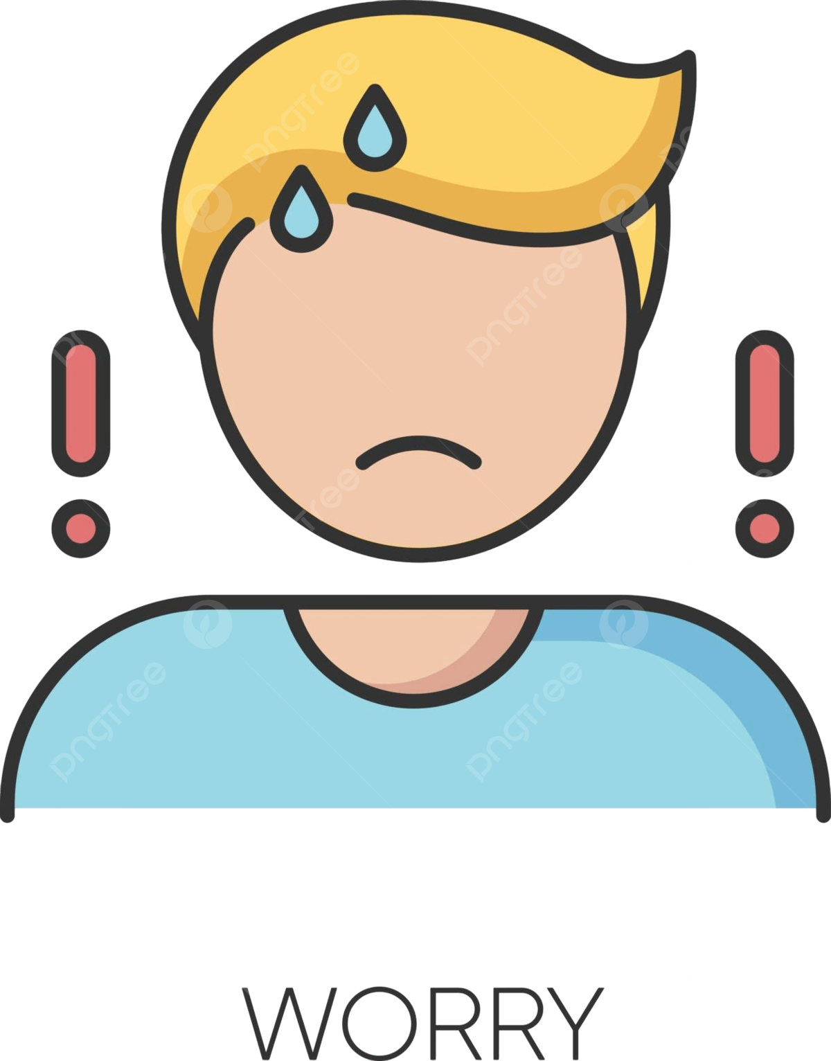 Preocupaciãn rgb color icono preocupaciãn ilustraciãn web vector png dibujos inquietud ilustraciãn web png y vector para dcargar gratis